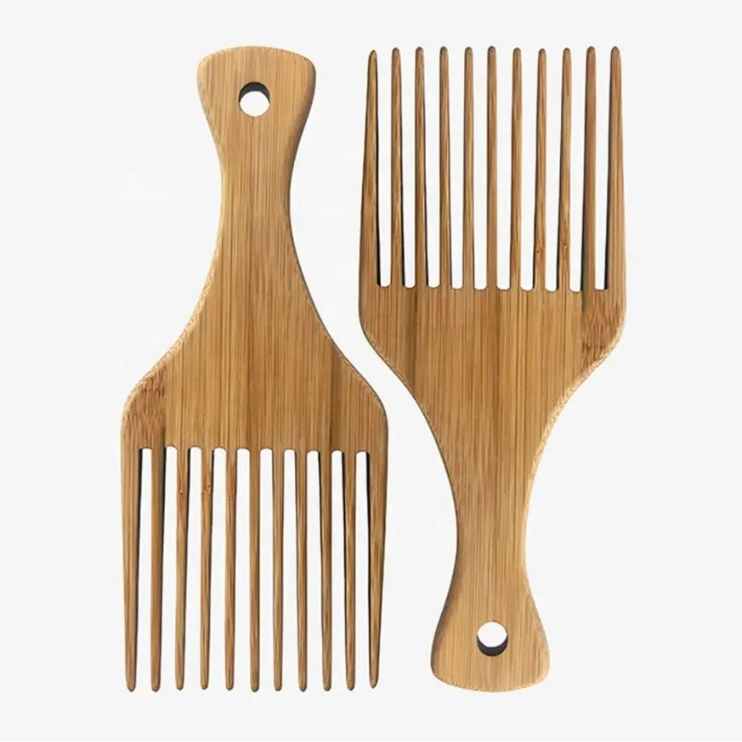 Bamboo Hair Pick For Curls